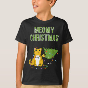 Camiseta Meowy Navidades Tiger Tabby Cat Xmas Tree