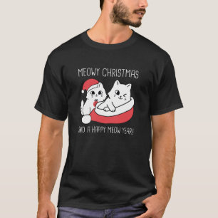 Camiseta Meowy Navidades Y Un Feliz Año Próximo