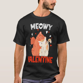 Camiseta Meowy Valentine Cats Cute Kitten Cat Valentines Da