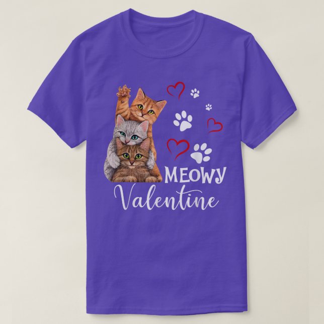Camiseta Meowy Valentine Cats Cute Kitten Cat Valentines Da (Diseño del anverso)