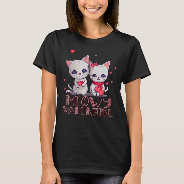 Camiseta Meowy Valentine Cute Kitten Cat (Anverso)