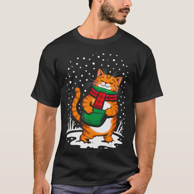 Camiseta Meowy Xmas Cats Christmas Snow Kitten Funny For Ca (Anverso)