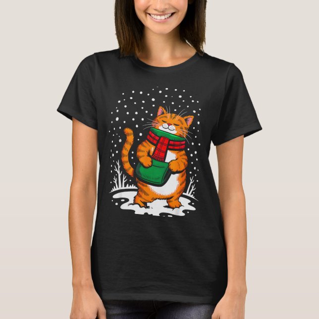 Camiseta Meowy Xmas Cats Christmas Snow Kitten Funny For Ca (Anverso)