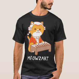 Camiseta Meowzart Cat Pun Clic Music Piano Funny