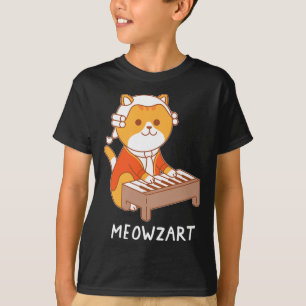 Camiseta Meowzart Cat Pun Clic Music Piano Funny