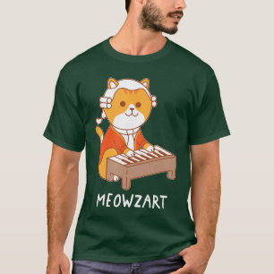 Camiseta Meowzart Gato Juego de Palabras Música Clásica Pia