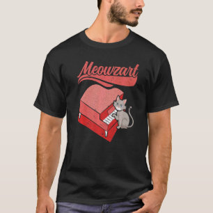 Camiseta Meowzart Músico de instrumentos musicales Pianista
