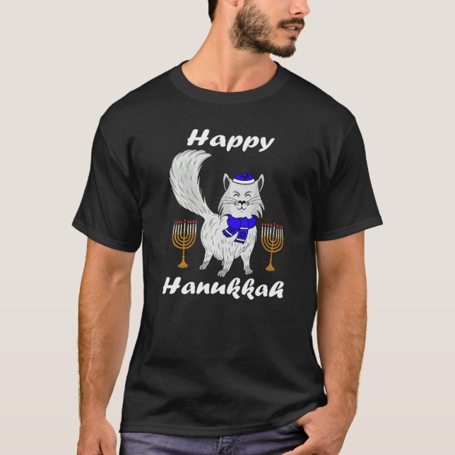 Camiseta Meowzel tof  jewish cat hanukkah chanuka cats kids (Anverso)