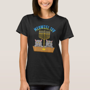 Camiseta Meowzel Tov Cat Jewish Mazel Tov Hanukah Fun Trad