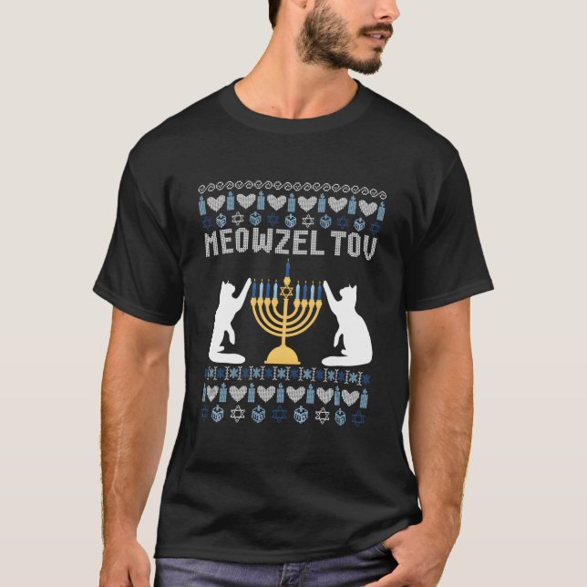 Camiseta Meowzel Tov Chanukah (Anverso)