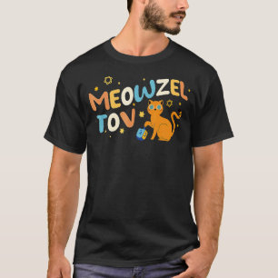 Camiseta Meowzel Tov Chanukah Dueño Judío de Gato Hanukkah