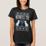 Camiseta Meowzel Tov Chanukah Hanukka Dueño de un gato judí<br><div class="desc">Meowzel Tov Chanukah El propietario de un gato judío Ugly Hanukkah 1</div>