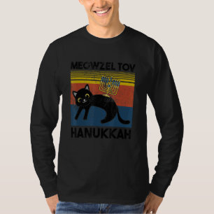 Camiseta Meowzel Tov Chanukah lindo judío dueño de gato feo