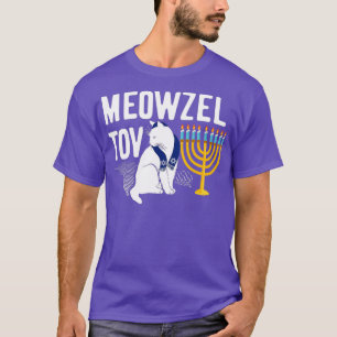 Camiseta Meowzel Tov Funny Cat Chanukah Hanukkah Jewish Hol