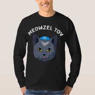 Camiseta Meowzel Tov Hanukkah Cat Chanukah Divertido judío 