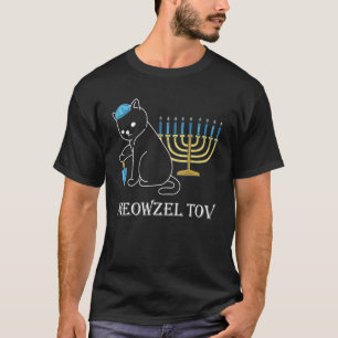 Camiseta Meowzel Tov Janucá Gato Judío Dueño Hanukkah