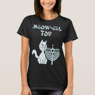 Camiseta Meowzel Tov Meow zel Tov jewish Chanukkah Cat Kitt
