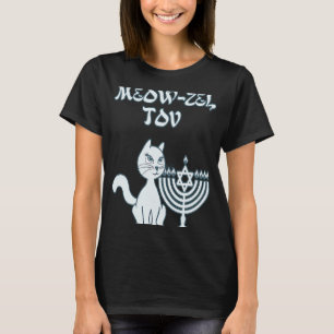 Camiseta Meowzel Tov Meow zel Tov judío Chanukkah Gato Gati