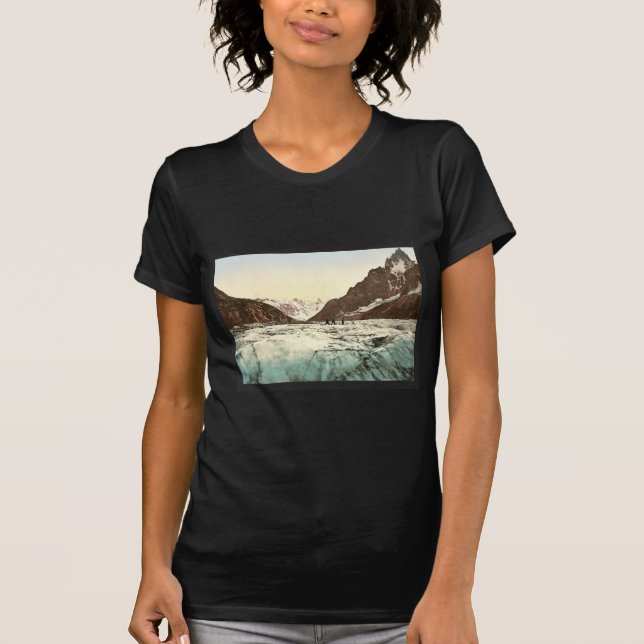 Camiseta Mer de Glace, Mont Blanc, valle de Chamonix, (Anverso)