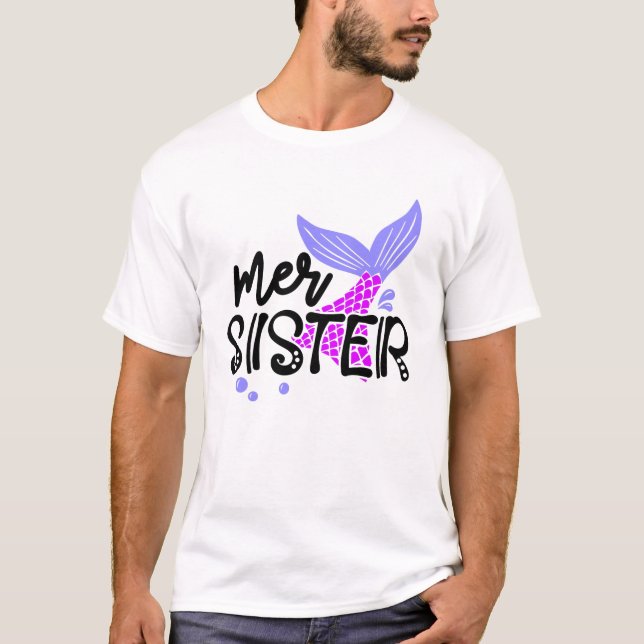 Camiseta Mer-Sister-Shirt-Mermaid-Tail T+Shirt (Anverso)