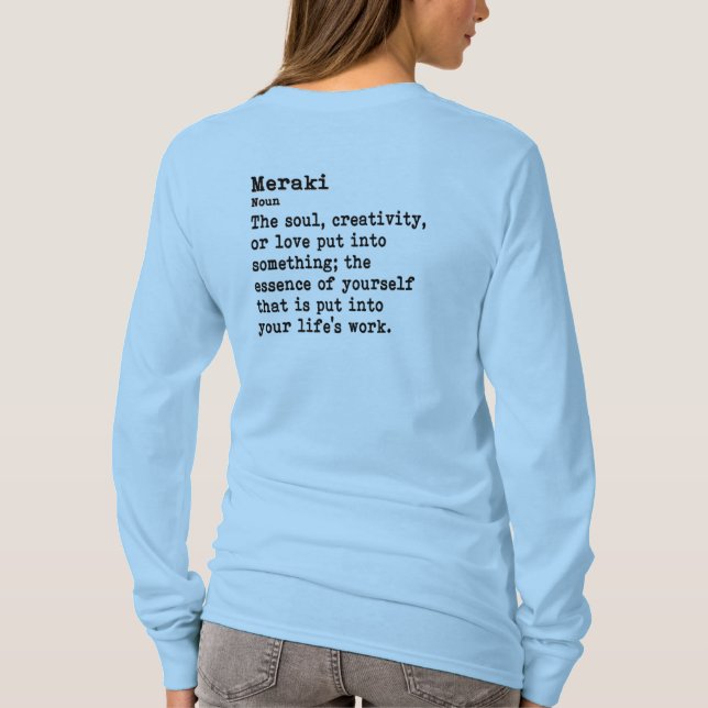 Camiseta Meraki: Cuello de la tripulación de manga larga (Reverso)