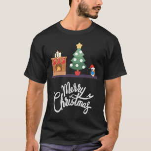 Camiseta Mercadería de cerdo guineana Feliz Navidad para Ch