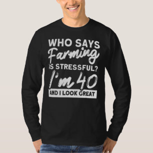 Camiseta Mercado agrícola 40.º cumpleaños Agricultor local