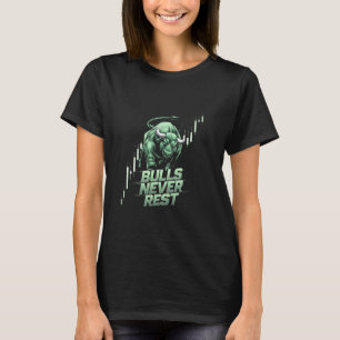 Camiseta Mercado Alcista Optimista Trader Largo Toros Nunca