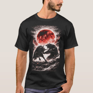 Camiseta Mercado alcista vs bajista en el bosque de la luna