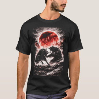 Camiseta Mercado alcista vs bajista en el bosque de la luna