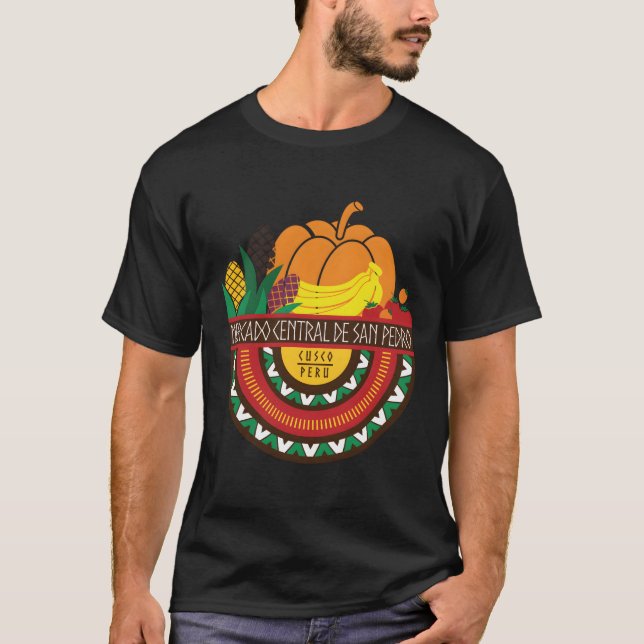 Camiseta Mercado Central de San Pedro � Cusco, Perú (Anverso)