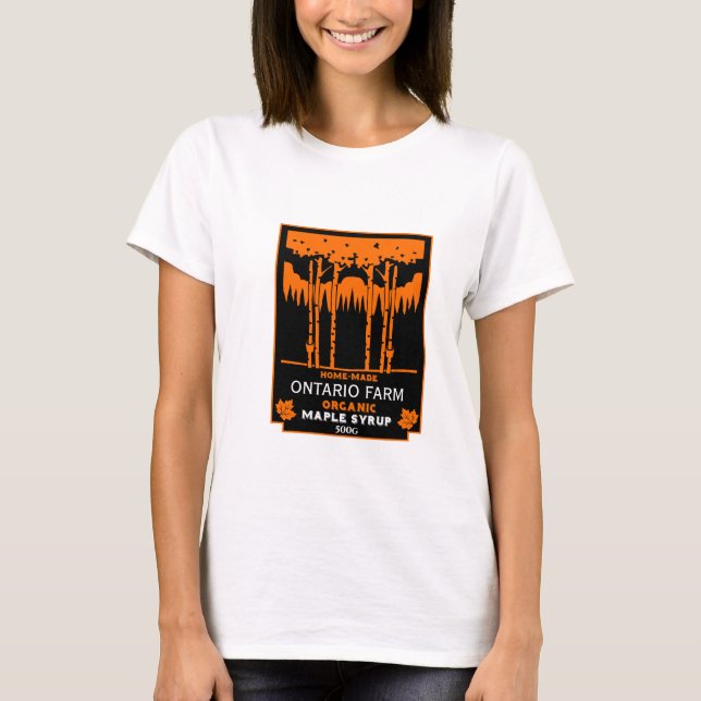 Camiseta Mercado de agricultores de jarabe de arce (Anverso)