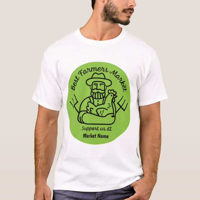 Camiseta Mercado de agricultores locales (Anverso)