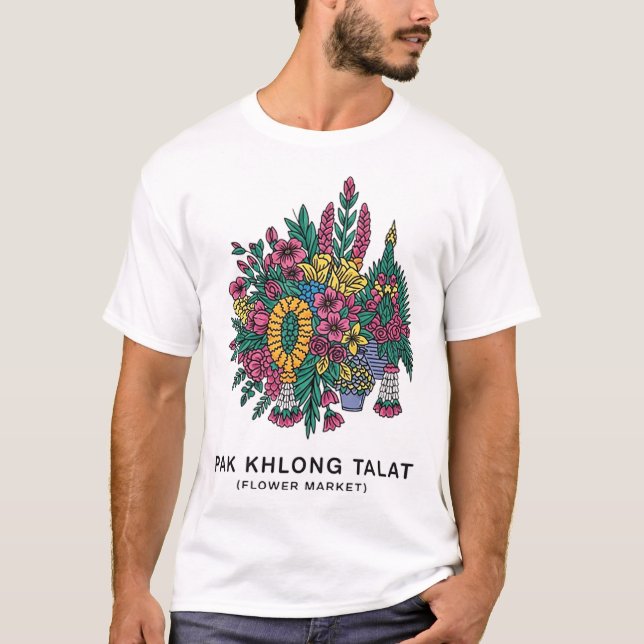 CAMISETA MERCADO DE FLORES DE BANGKOK (Anverso)