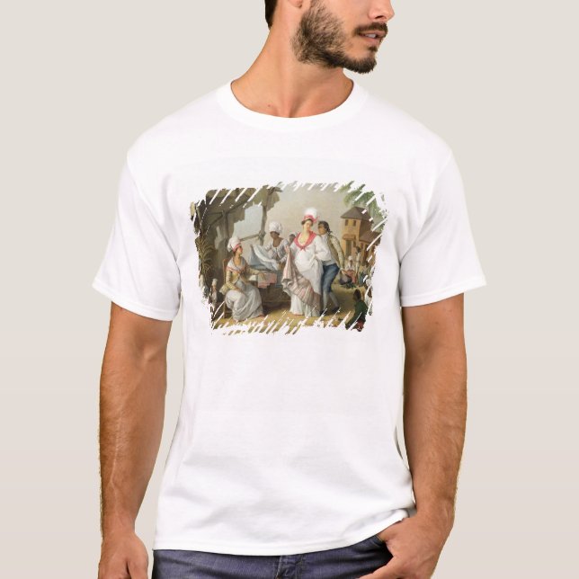 Camiseta Mercado de lino, Roseau, Dominica, c.1780 (el (Anverso)