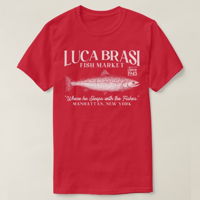 Camiseta mercado de pescado de luca brasi Long Sleeve TShir (Diseño del anverso)