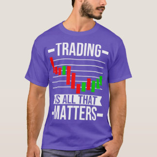 Camiseta Mercado de valores de velas de la carta de negocia