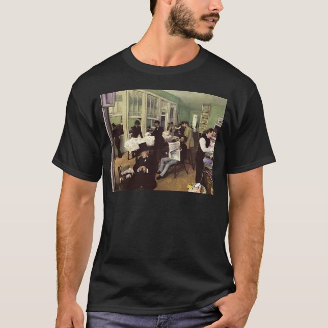 Camiseta Mercado del algodón de Edgar Degas en New Orleans (Anverso)