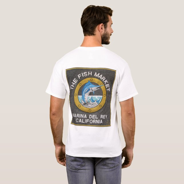Camiseta Mercado del pescado - Marina del Rey CA (Reverso completo)