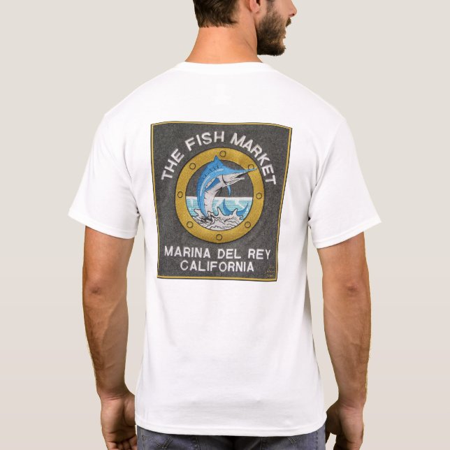 Camiseta Mercado del pescado - Marina del Rey CA (Reverso)