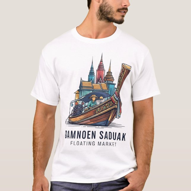 CAMISETA MERCADO FLOTANTE DE BANGKOK (Anverso)