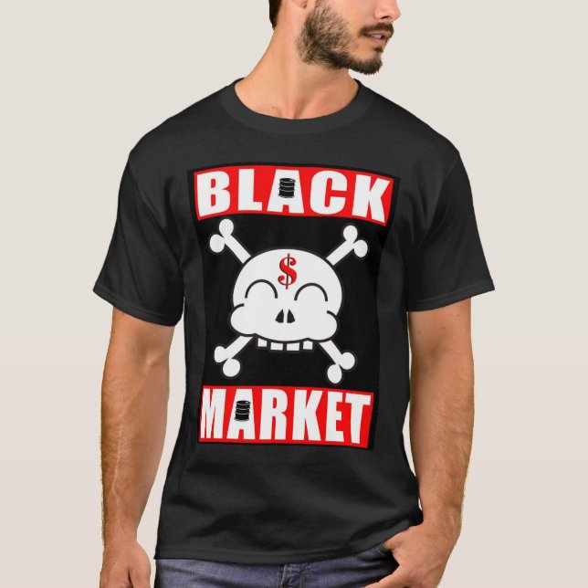 CAMISETA MERCADO NEGRO SKULLY (Anverso)