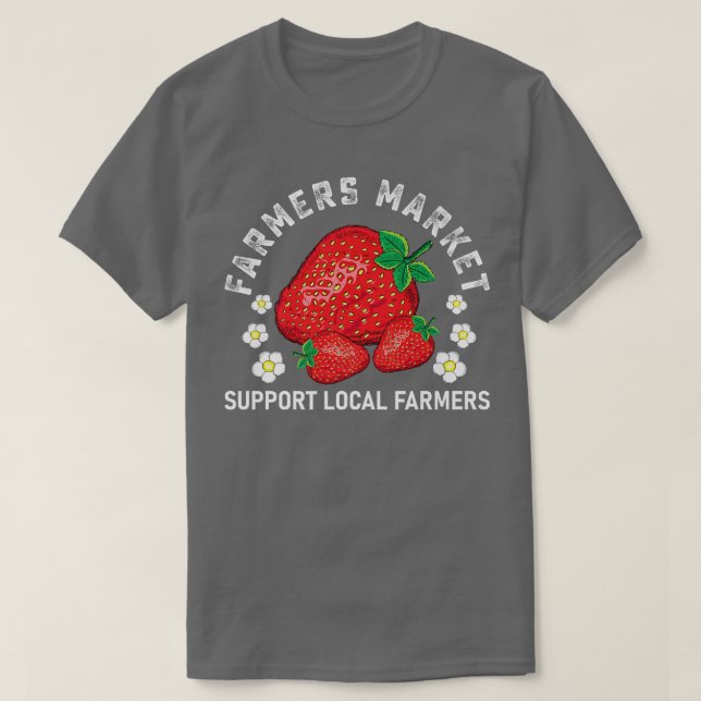 Camiseta Mercados Agrícolas Jardín Fresas Granjeros Delicio (Diseño del anverso)