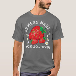 Camiseta Mercados Agrícolas Jardín Fresas Granjeros Delicio
