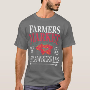 Camiseta Mercados Agrícolas Jardín Fresas Granjeros Delicio