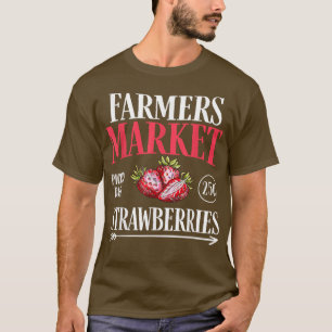 Camiseta Mercados Agrícolas Jardín Fresas Granjeros Delicio