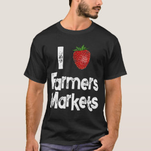Camiseta Mercados Agrícolas Jardín Fresas Granjeros Delicio