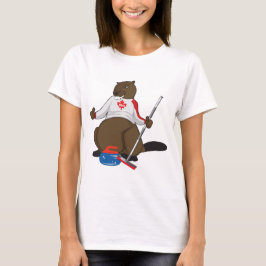 Camiseta Mercancía del castor de Canadá que se encrespa 150