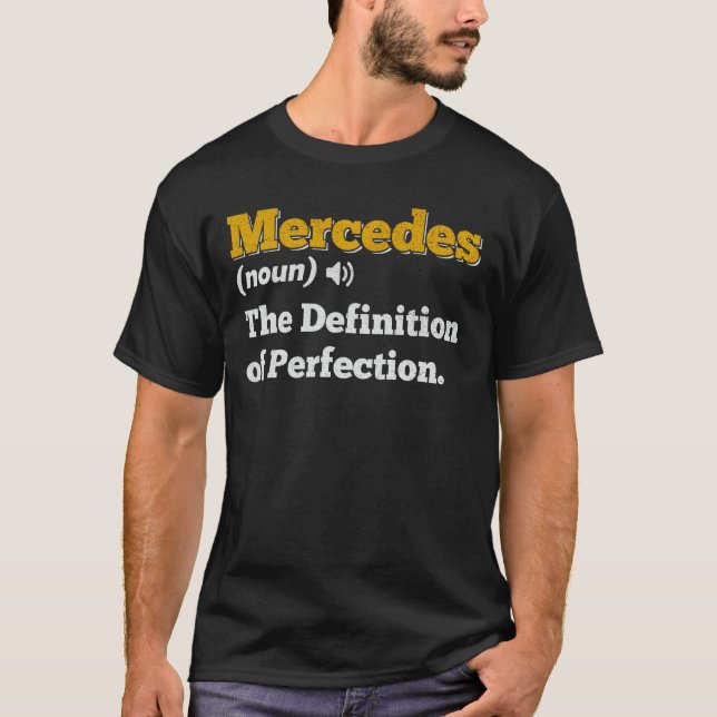 Camiseta Mercedes Gift Nombre Personalizado Cumpleaños Defi (Anverso)