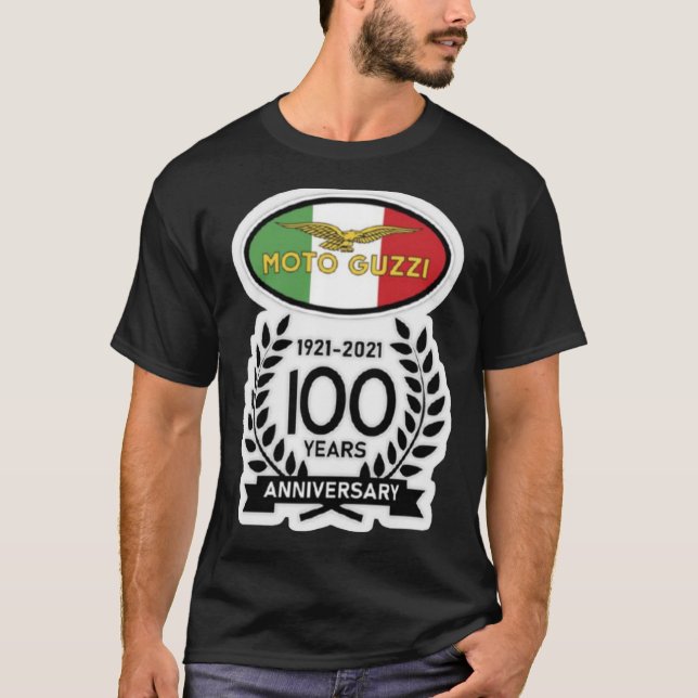 Camiseta Merch con el logo de Moto Guzzi y A (Anverso)